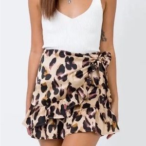 Princess polly Leopard wrap skirt